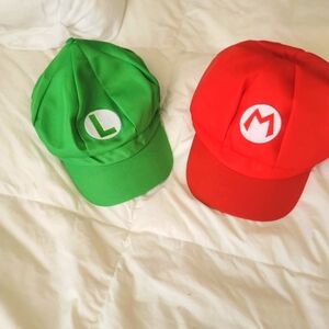 Green and Red Mario And Luigi Hats